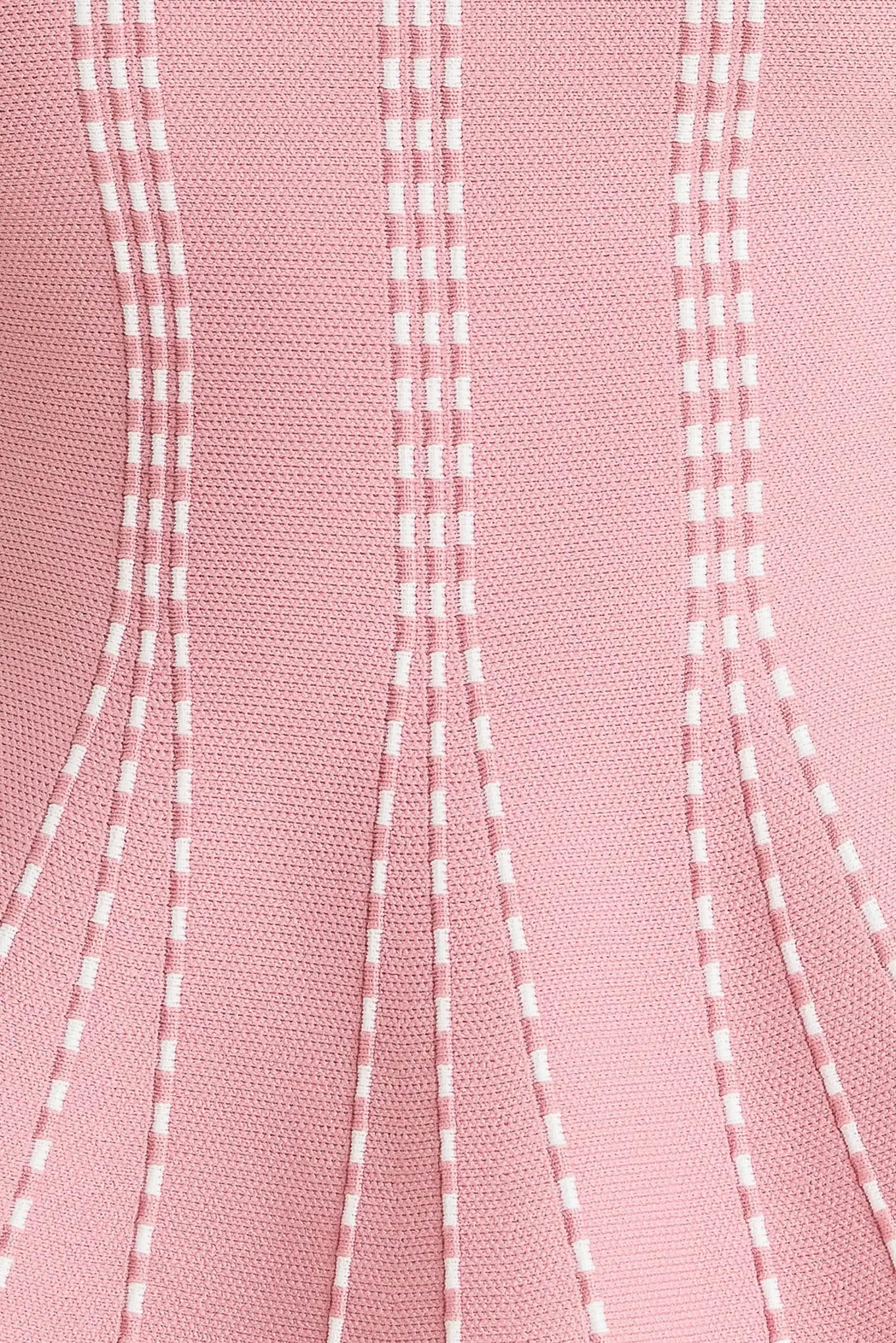 Evening Rustle Jacquard Sweater Top Round Neckline Short Sleeve Peplum Flying Tomato