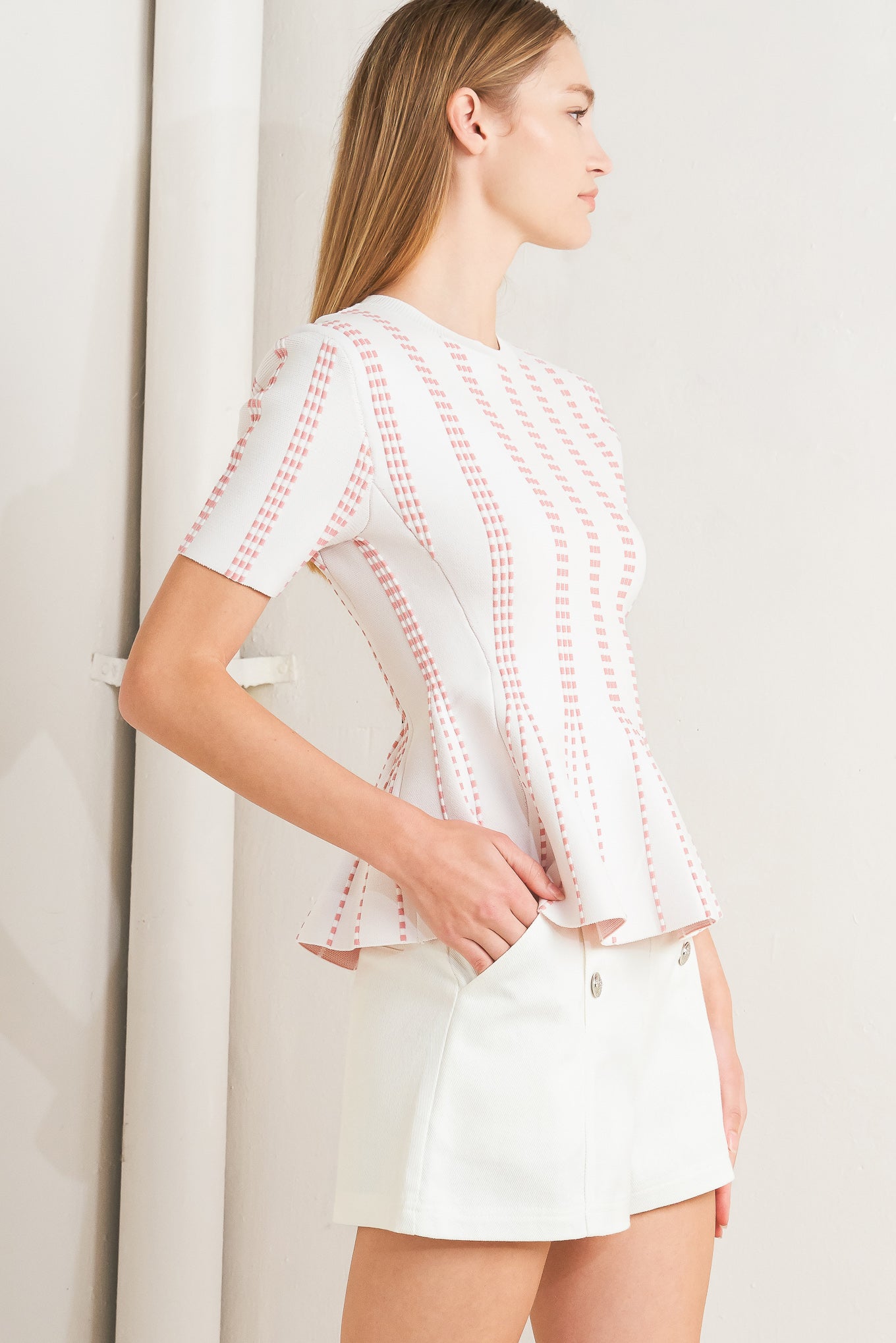 EVENING RUSTLE JACQUARD SWEATER TOP Flying Tomato