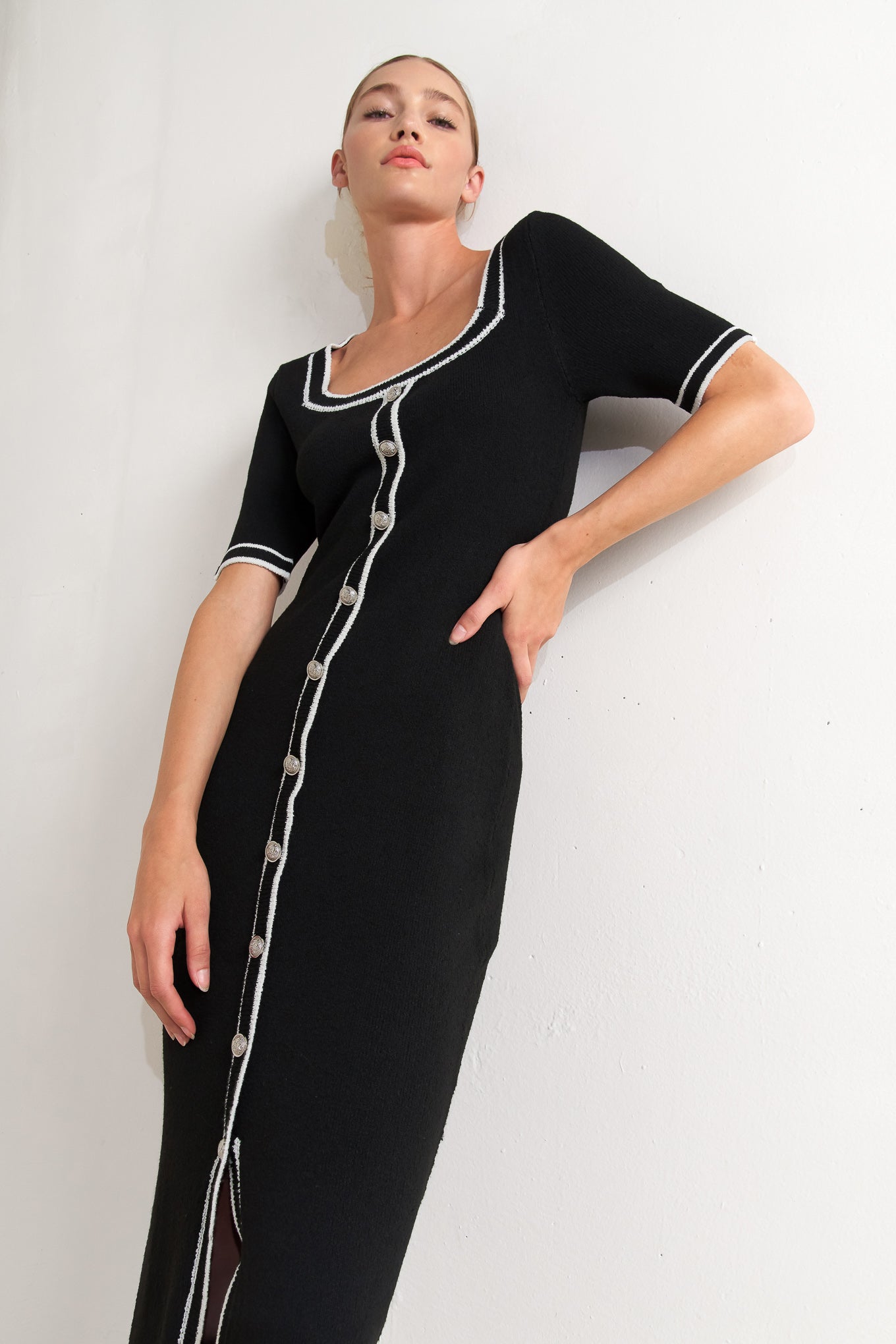 MODERN CLASSIC SWEATER KNIT MIDI DRESS Flying Tomato