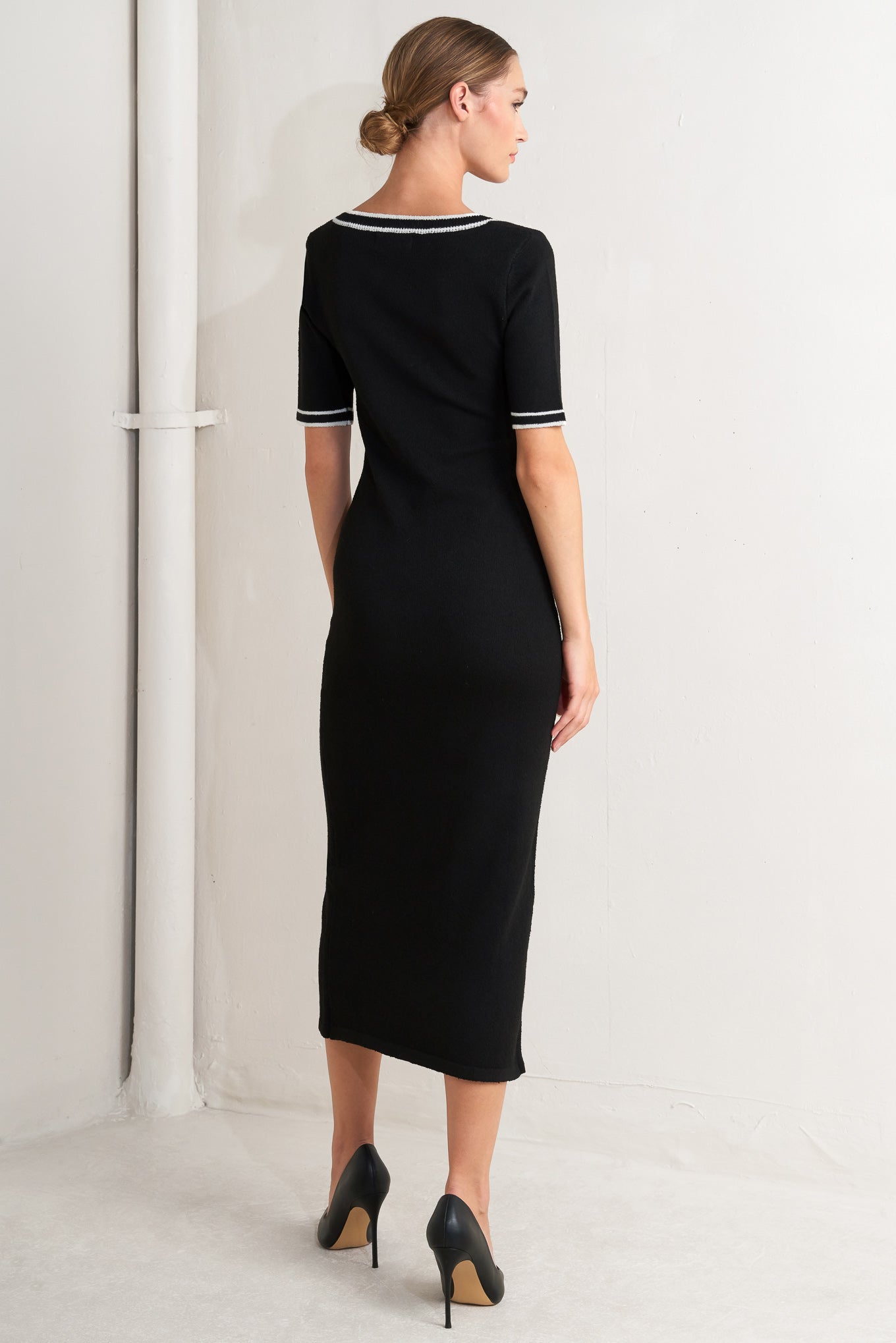 MODERN CLASSIC SWEATER KNIT MIDI DRESS Flying Tomato