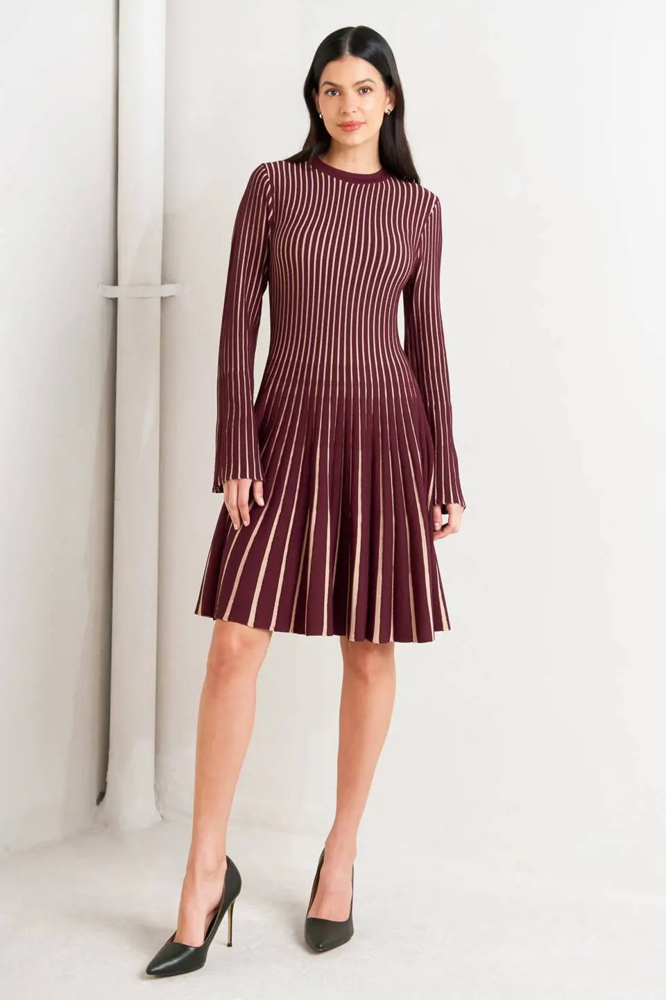 VERTICAL GRACE SWEATER MINI DRESS Flying Tomato