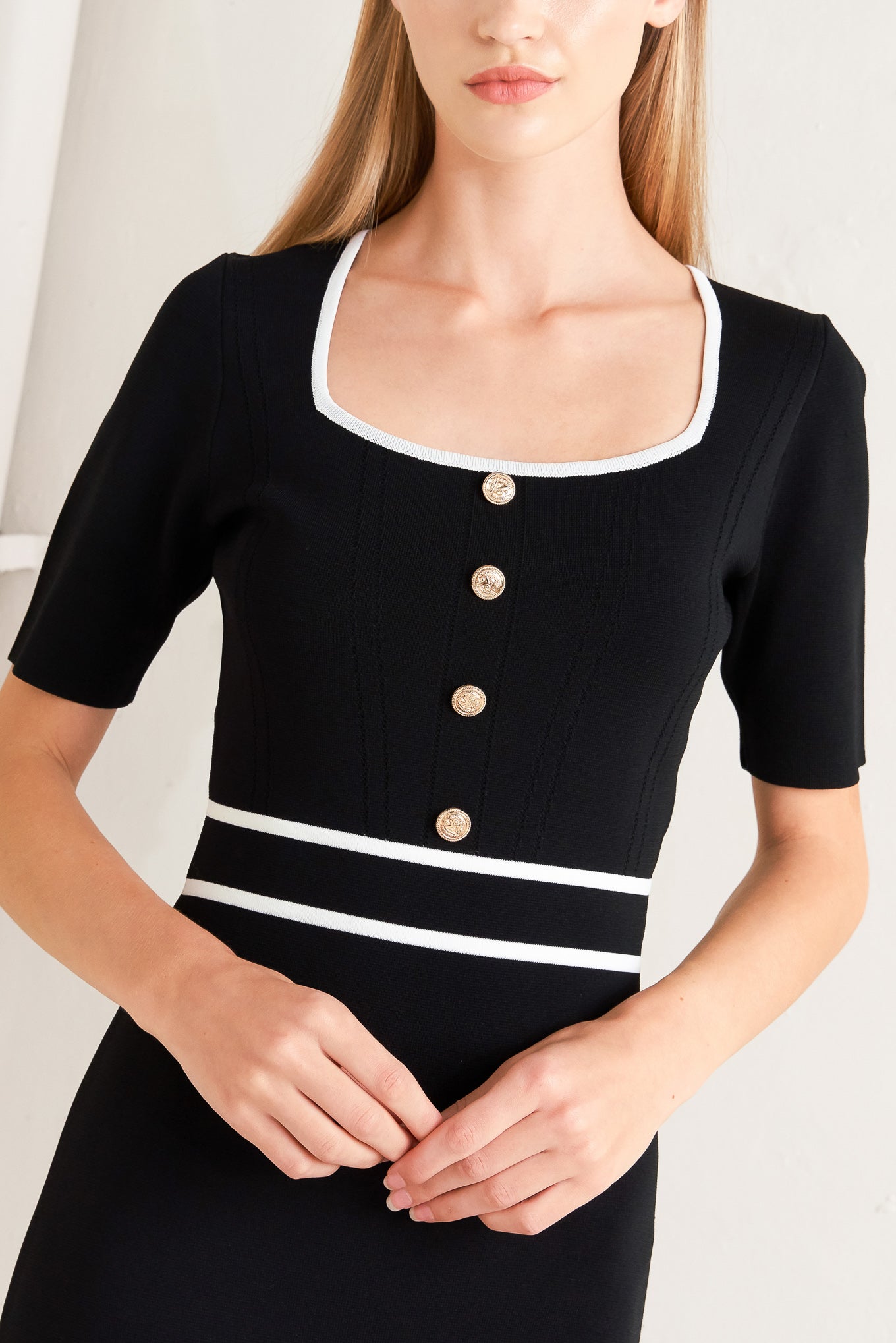 ELEGANT FRAME SWEATER KNIT MIDI DRESS Flying Tomato