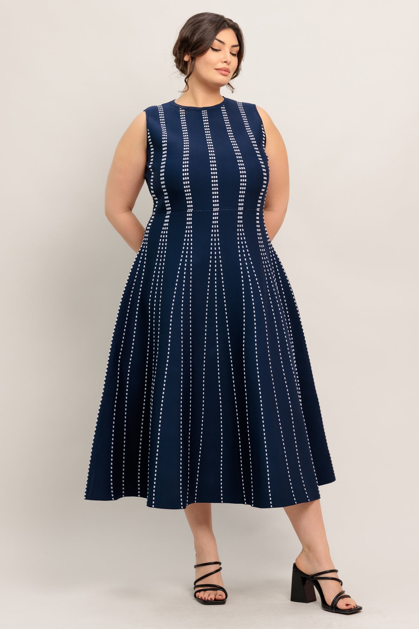 PERFECTLY POISED JACQUARD SWEATER MIDI DRESS - Love Salve