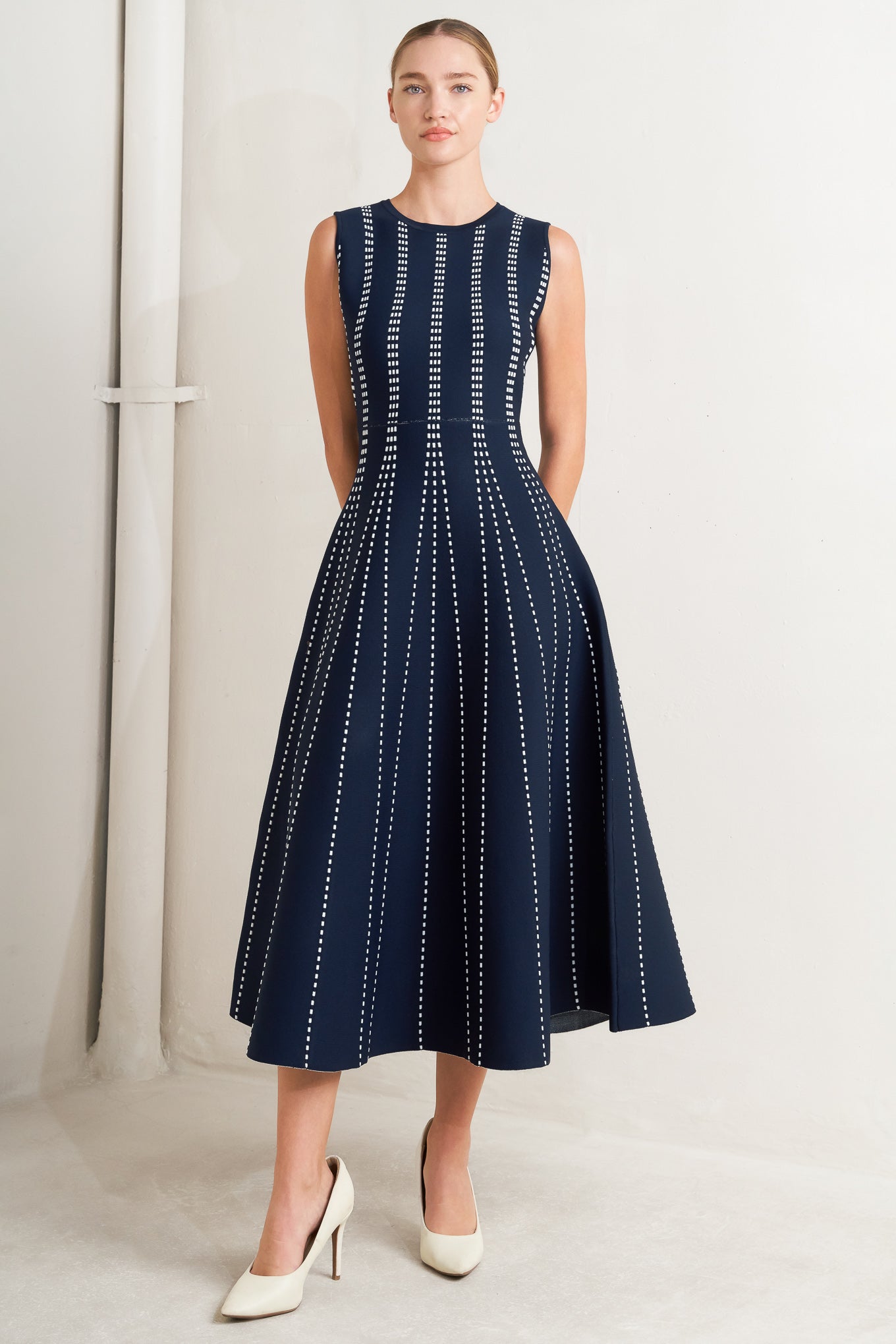 PERFECTLY POISED JACQUARD SWEATER MIDI DRESS - Love Salve