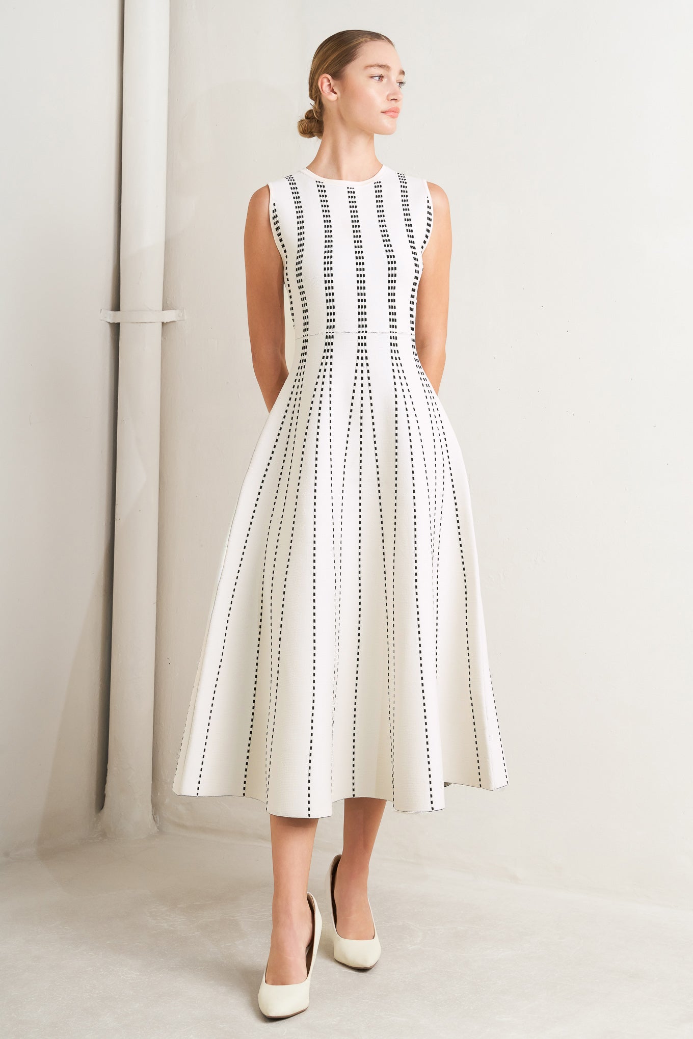 PERFECTLY POISED JACQUARD SWEATER MIDI DRESS - Love Salve