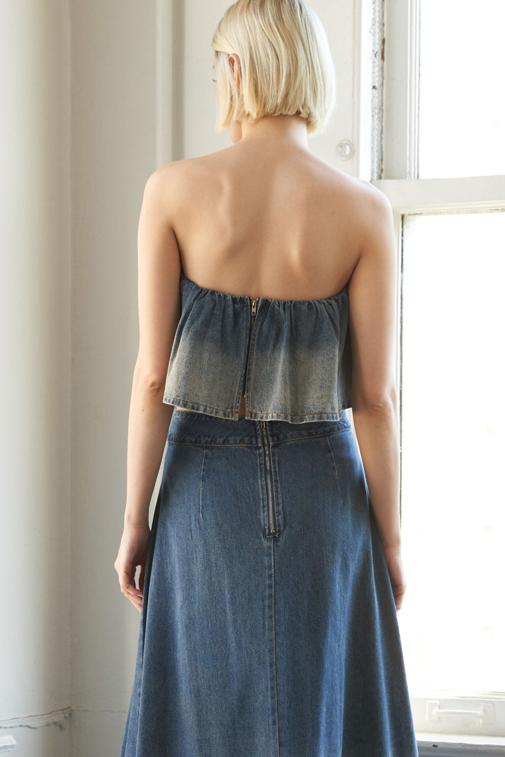 MY BEST CHAPTER DENIM TOP AND SKIRT SET