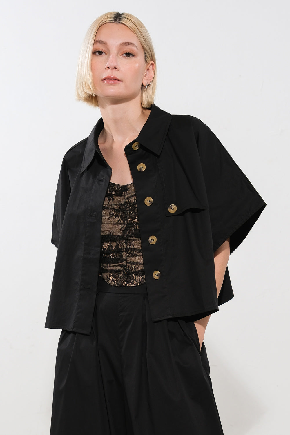 IT'S PERFECT TIMING WOVEN TOP Flying Tomato