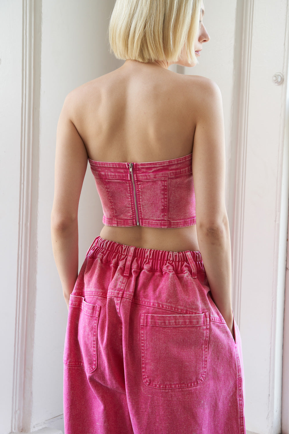 SOCIAL HOUR DENIM TUBE TOP Flying Tomato