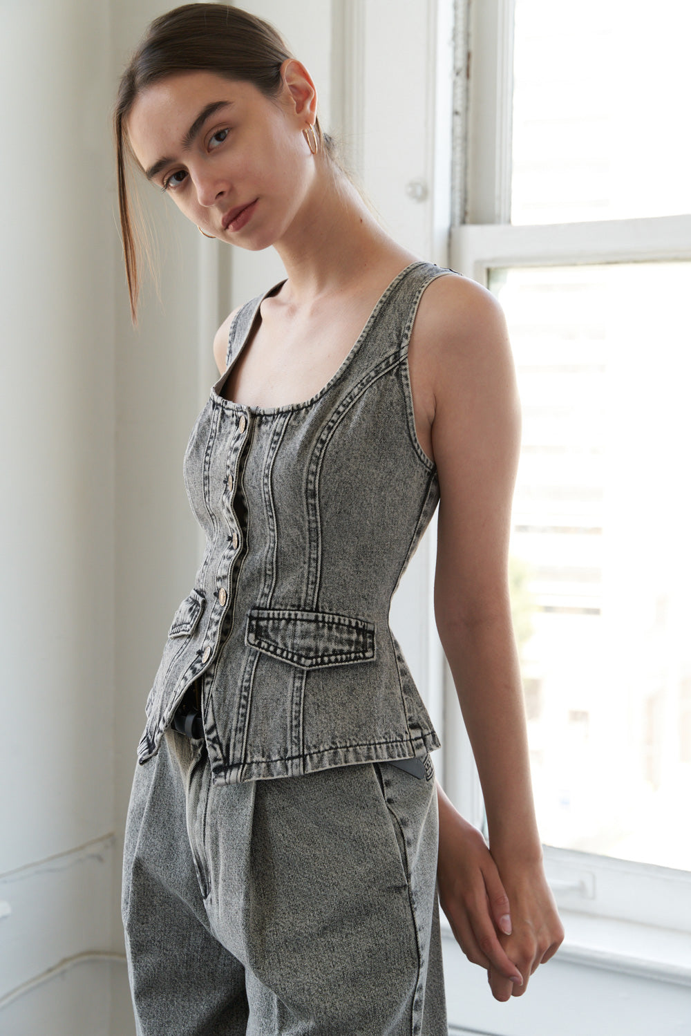 STUNNING GLORY DENIM VEST Flying Tomato