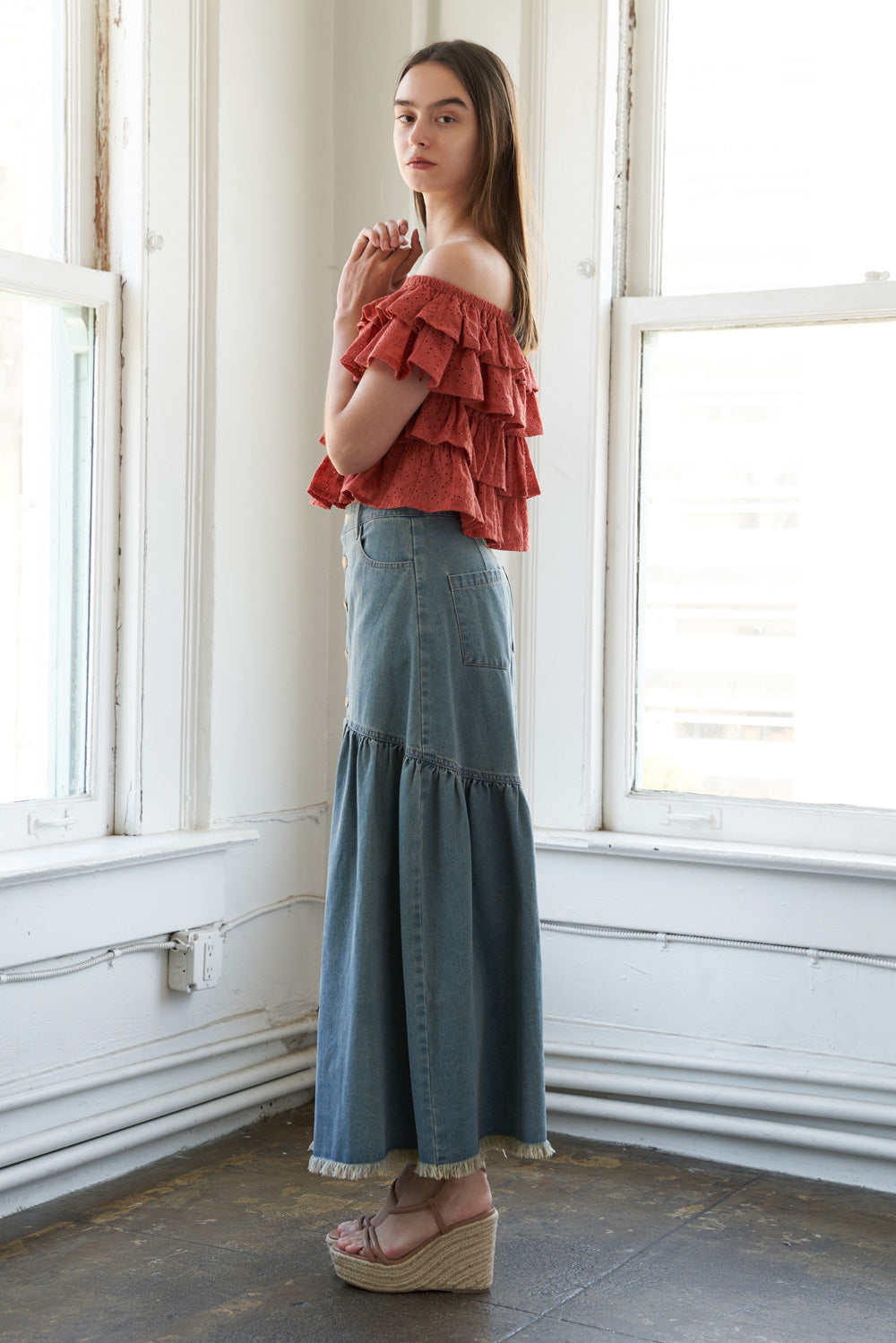 LOVELY EXISTENCE OFF SHOULDER TOP Flying Tomato