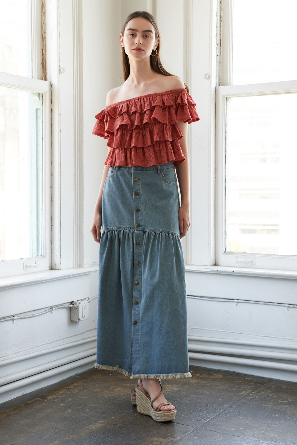 LOVELY EXISTENCE OFF SHOULDER TOP Flying Tomato