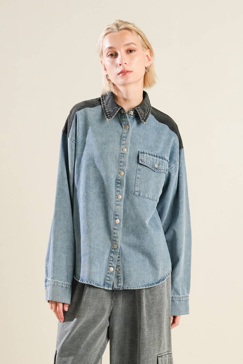 MY LOVE FOR YOU DENIM SHIRT Flying Tomato