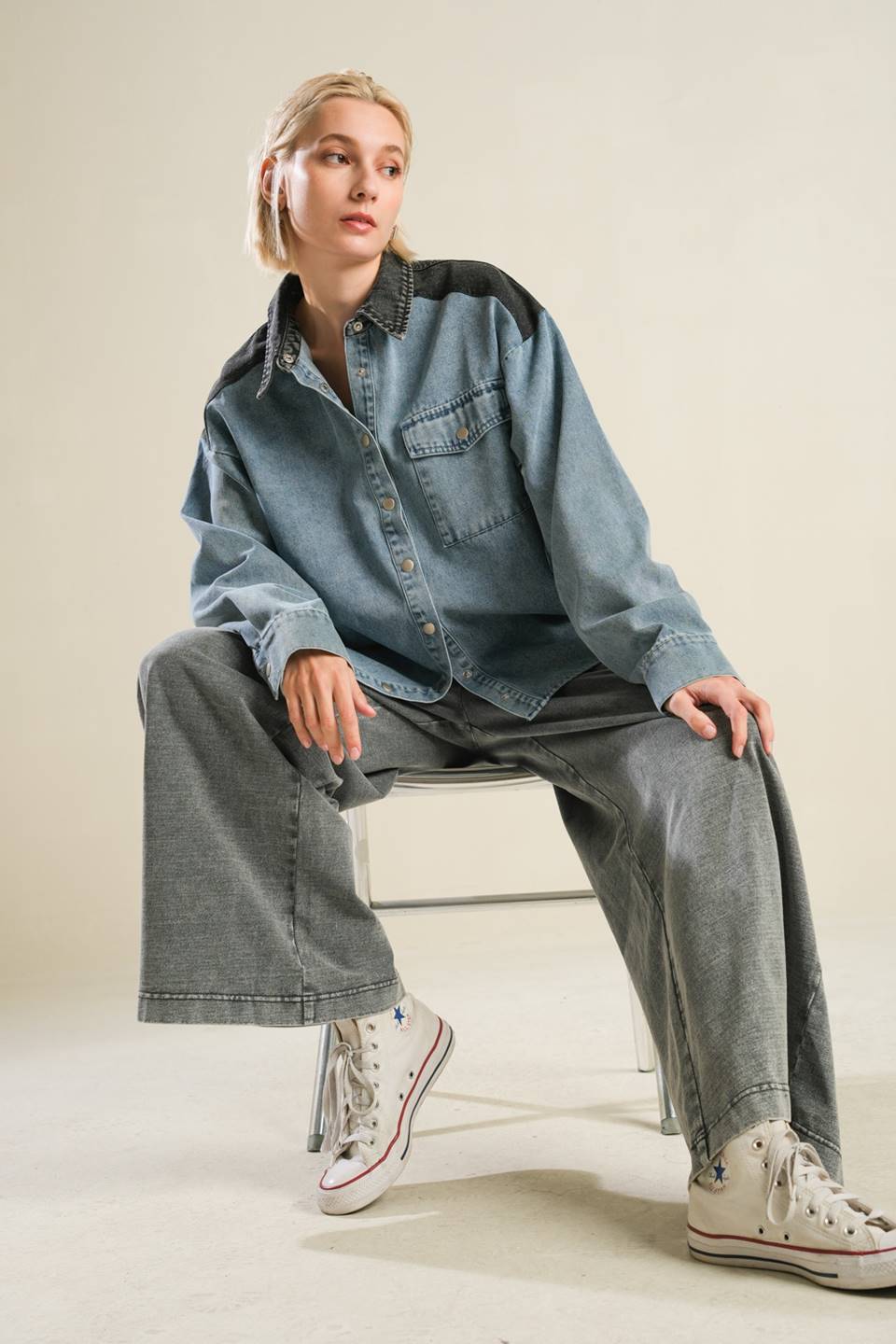 MY LOVE FOR YOU DENIM SHIRT Flying Tomato