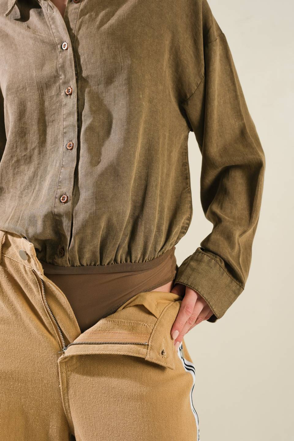 PARK AVENUE WOVEN BODYSUIT Flying Tomato