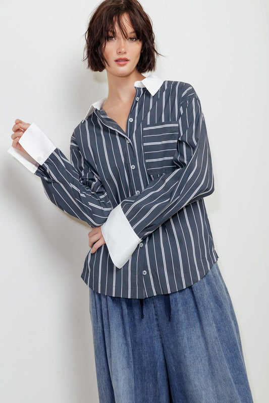 BEHIND THE GRIN WOVEN TOP Flying Tomato