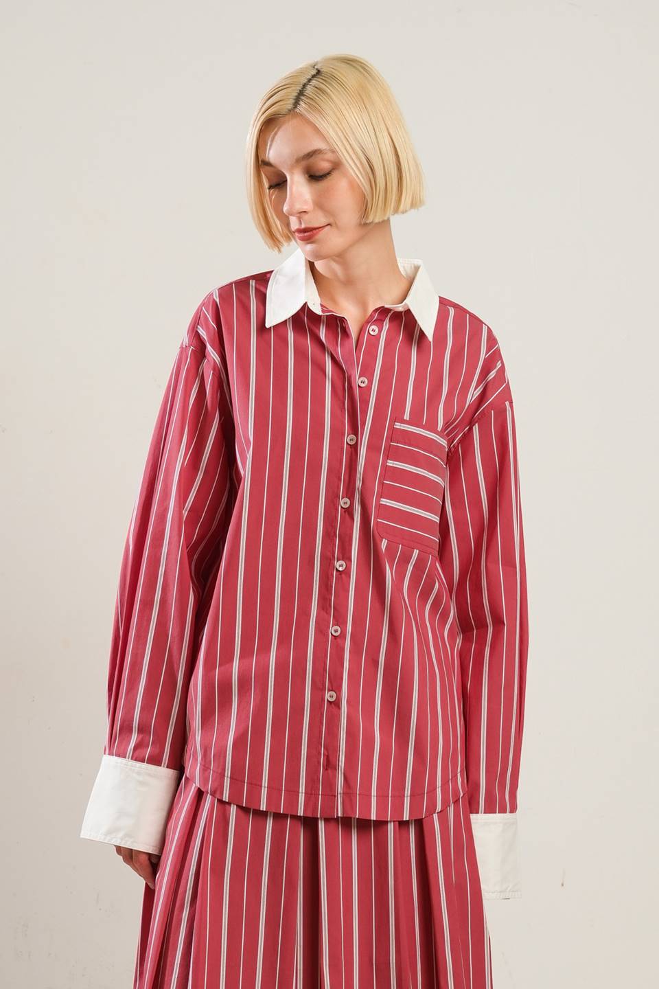BEHIND THE GRIN WOVEN TOP Flying Tomato