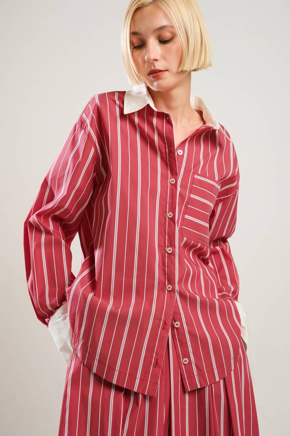 BEHIND THE GRIN WOVEN TOP Flying Tomato