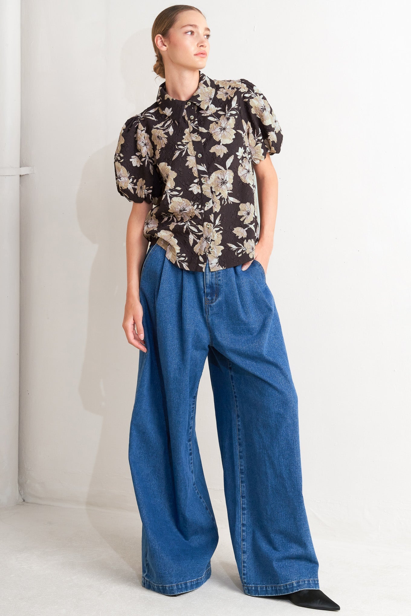 POSH PRESENCE WOVEN TOP Flying Tomato