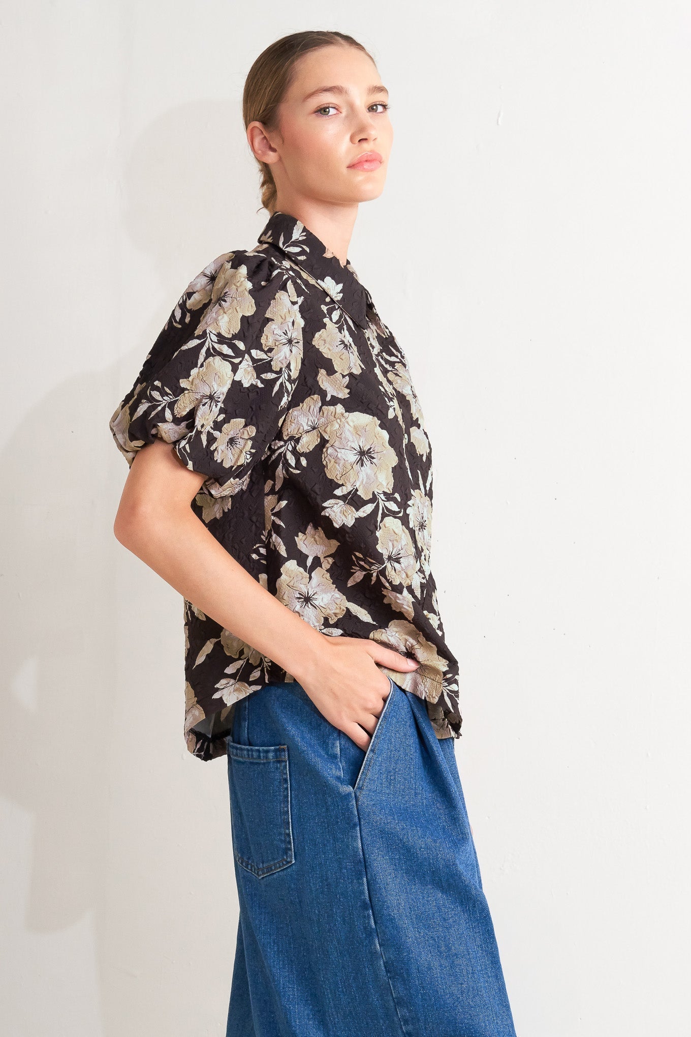 POSH PRESENCE WOVEN TOP Flying Tomato