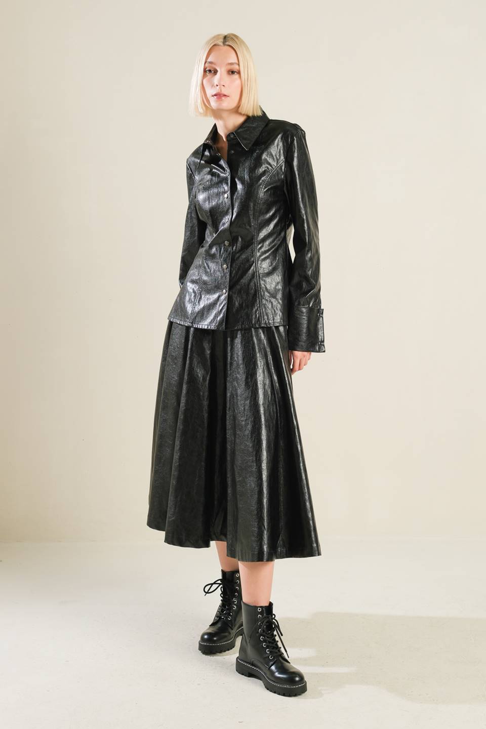 MY HEART TO YOU FAUX LEATHER TOP Flying Tomato