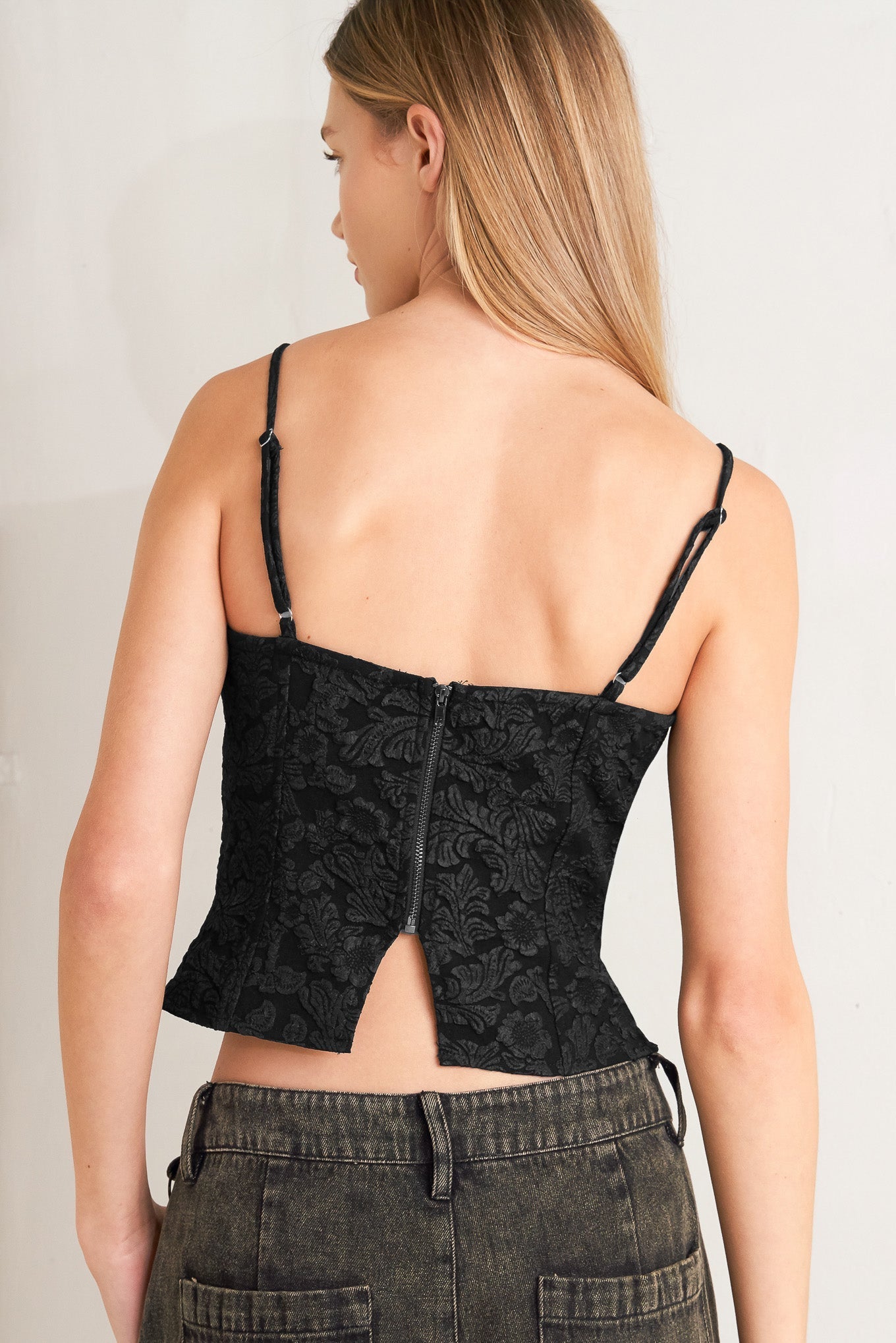 Forever Daydreaming Woven Top With Rosette Detail Tube Top Flying Tomato