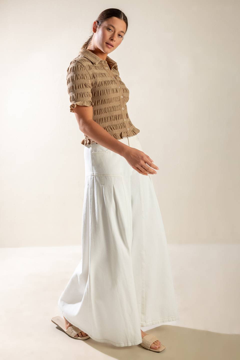 PICNIC AT SUNSET WOVEN TOP Flying Tomato