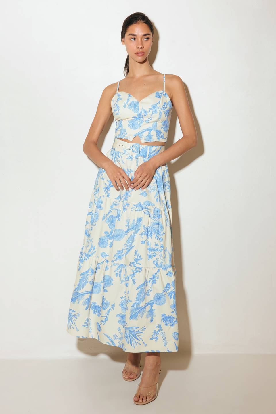 URBAN CHARM WOVEN CAMI TOP AND SKIRT SET Flying Tomato