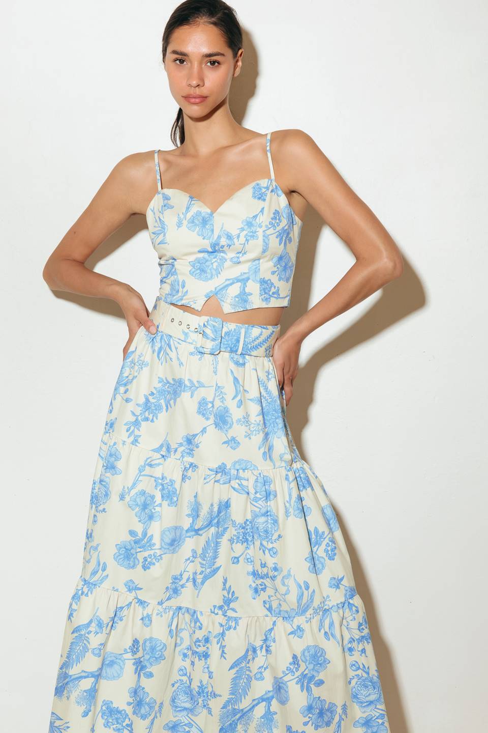 URBAN CHARM WOVEN CAMI TOP AND SKIRT SET Flying Tomato