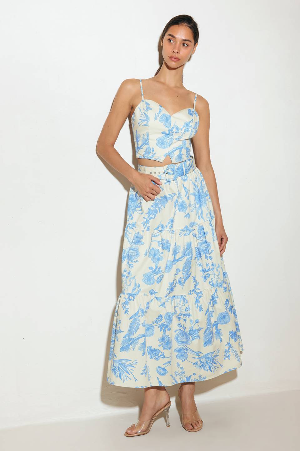 URBAN CHARM WOVEN CAMI TOP AND SKIRT SET Flying Tomato