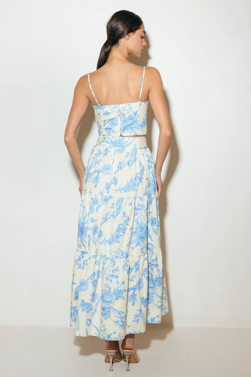 URBAN CHARM WOVEN CAMI TOP AND SKIRT SET Flying Tomato