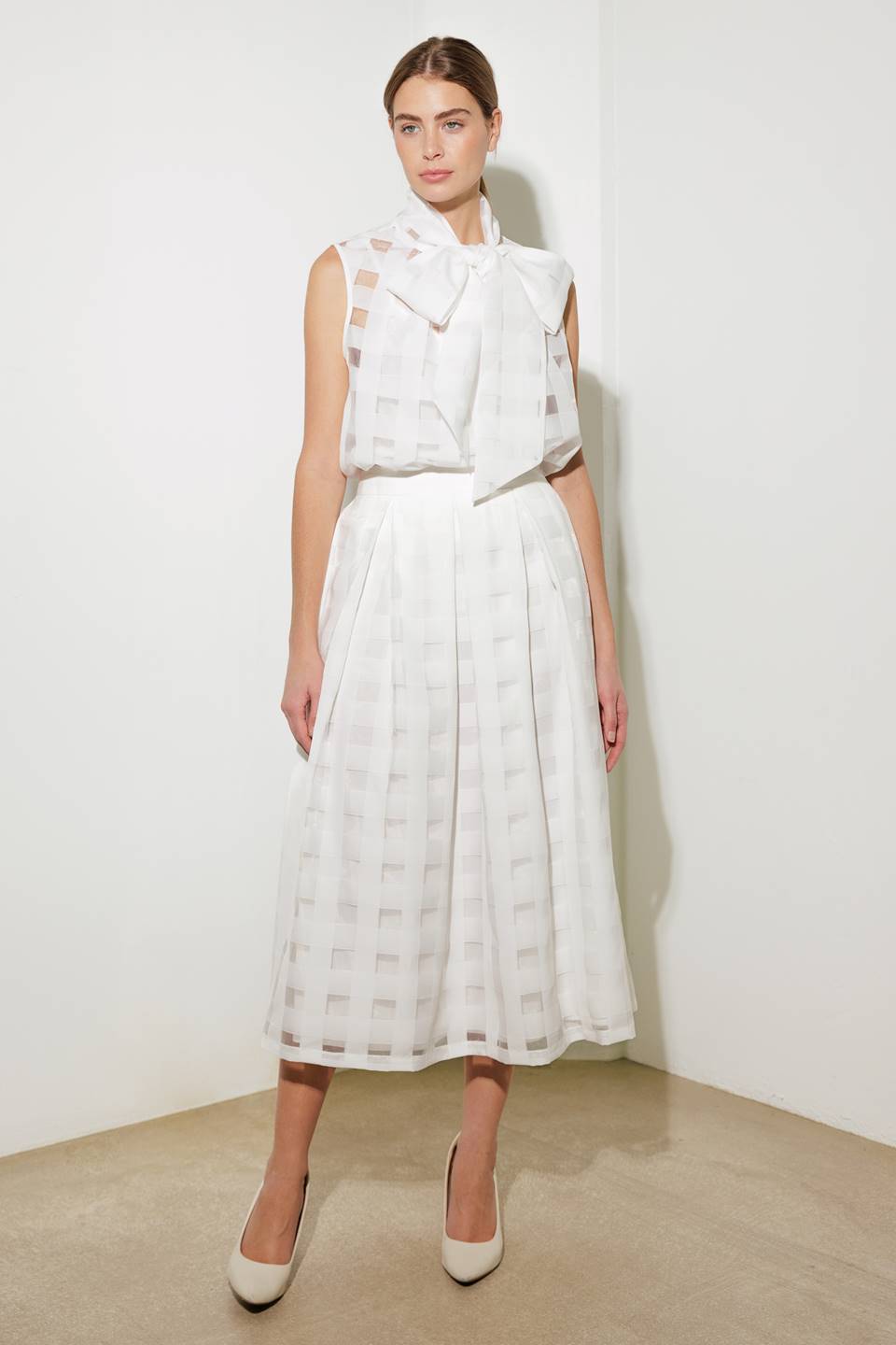 LIVE FOR US WHITE WOVEN ORGANZA TOP Flying Tomato