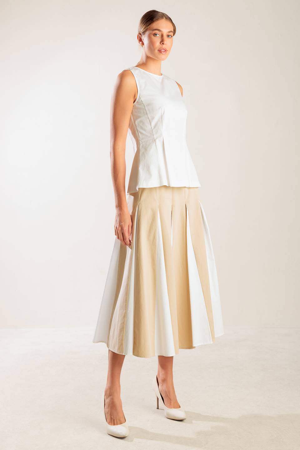 FIRST DATE WHITE WOVEN TOP Flying Tomato