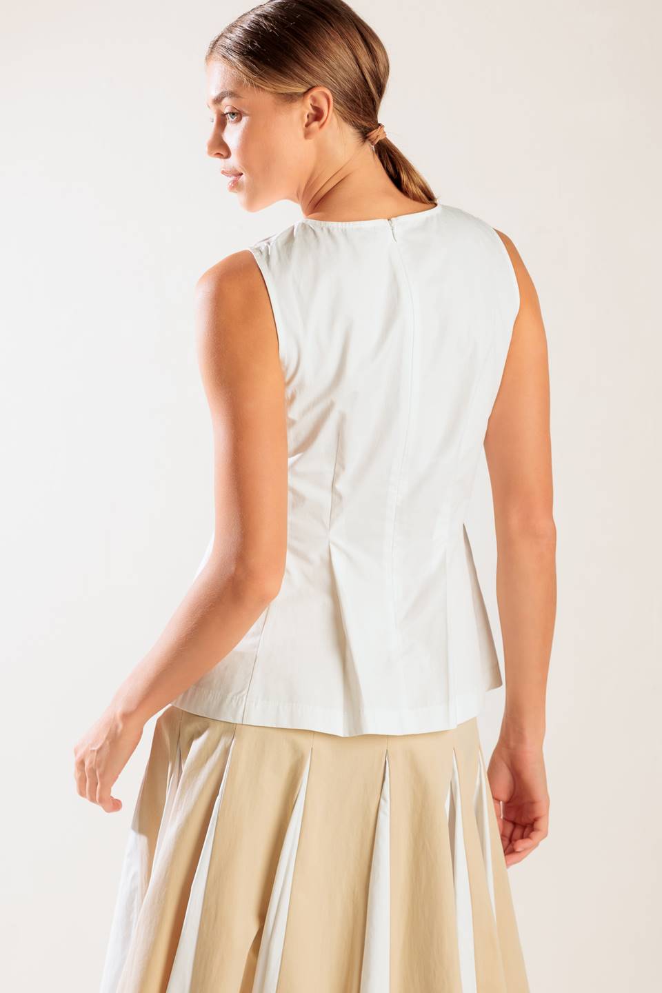 FIRST DATE WHITE WOVEN TOP Flying Tomato