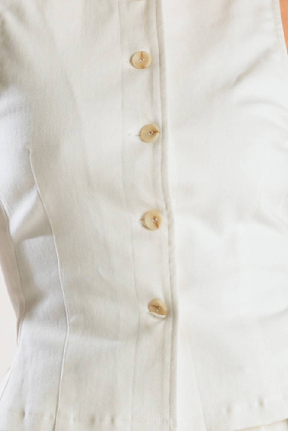 LOVE LETTERS WHITE WOVEN VEST Flying Tomato