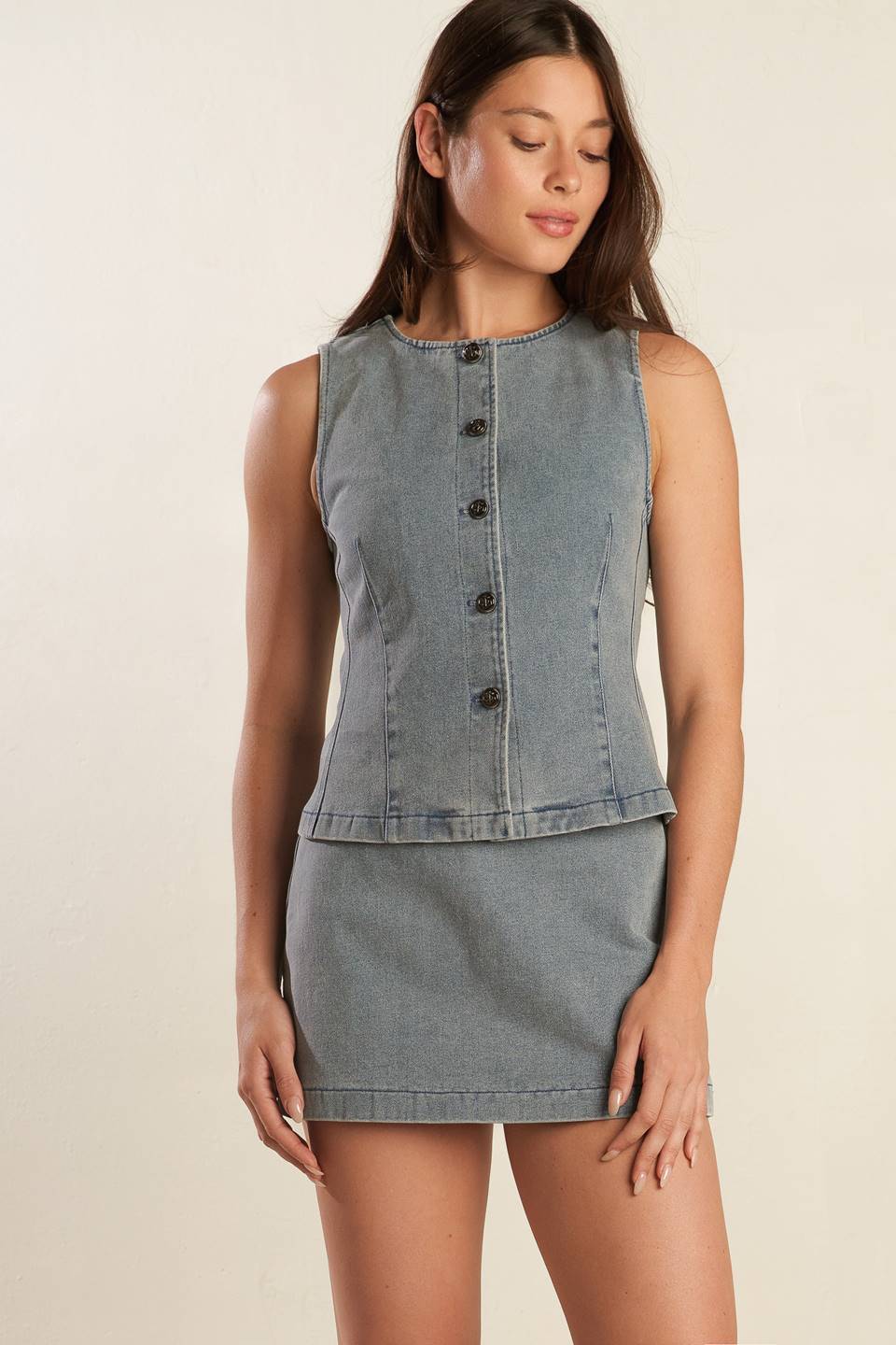 DAISY DATE DENIM VEST Flying Tomato
