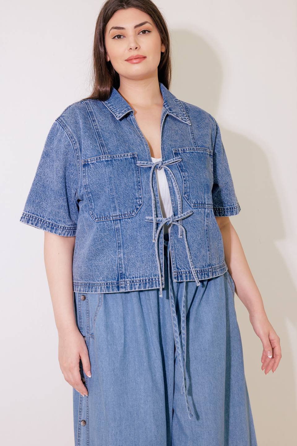 BY CHANCE DENIM TOP Flying Tomato