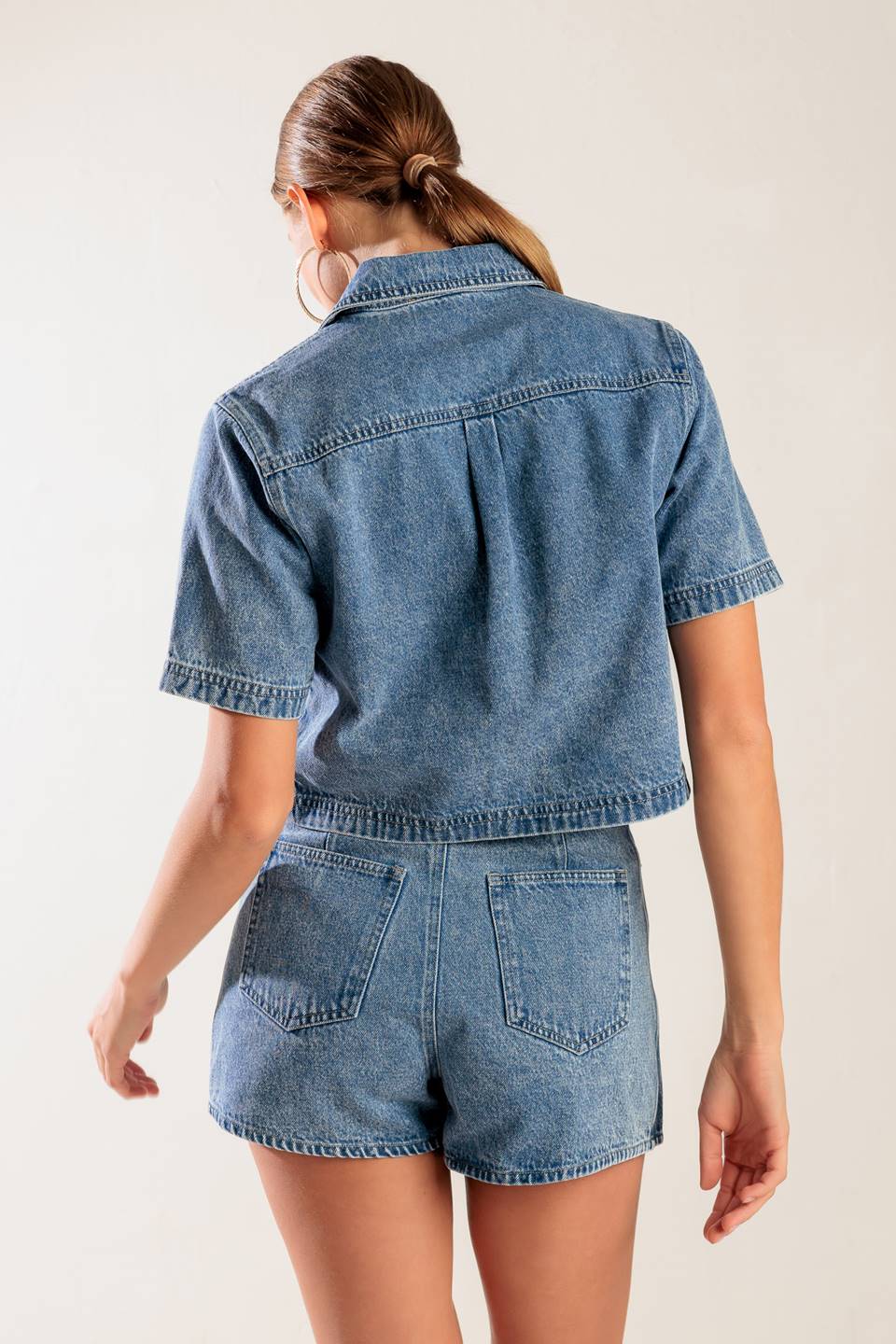 BY CHANCE DENIM TOP