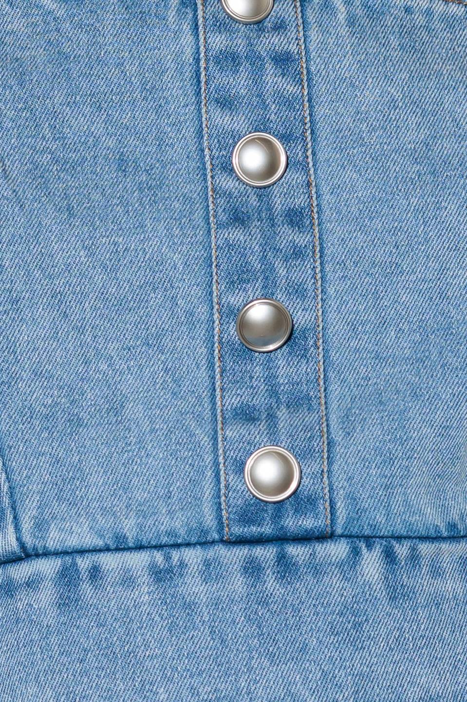 EVER SO SWEET LIGHT INDIGO DENIM TOP Flying Tomato