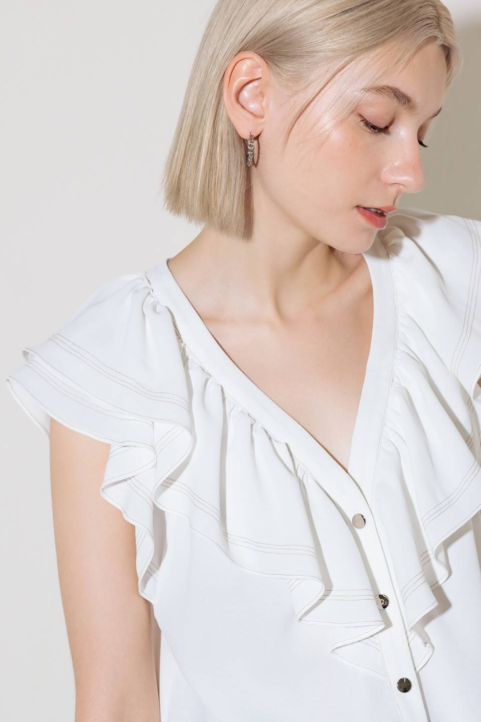 MADE FOR ROMANCE OFF WHITE WOVEN TOP Flying Tomato