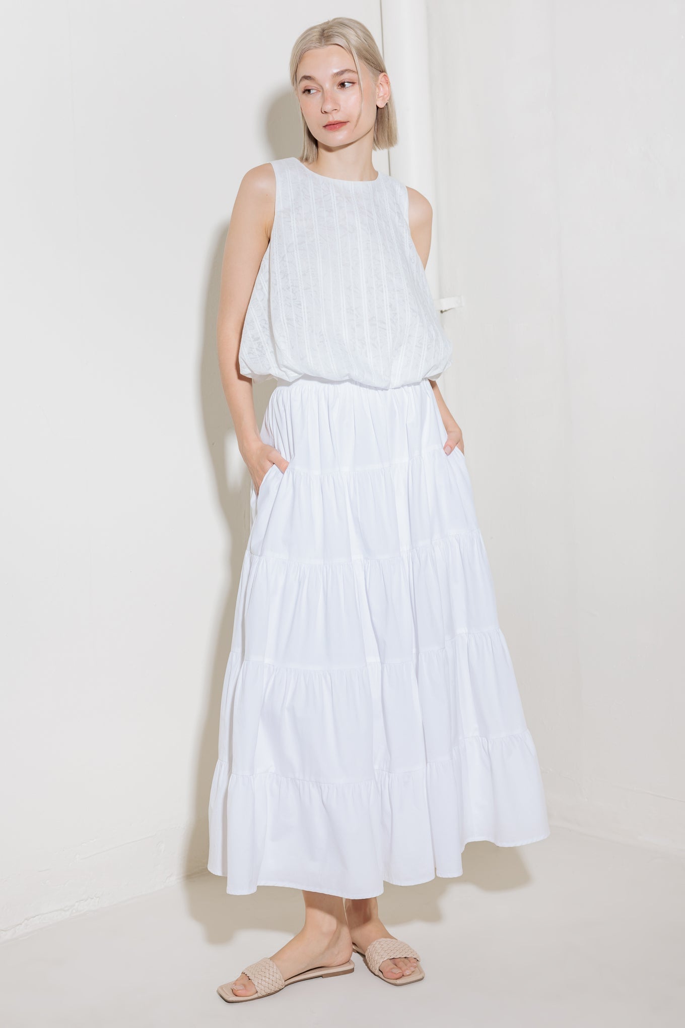 TIMELESS WITH EDGE WOVEN LACE TOP Flying Tomato