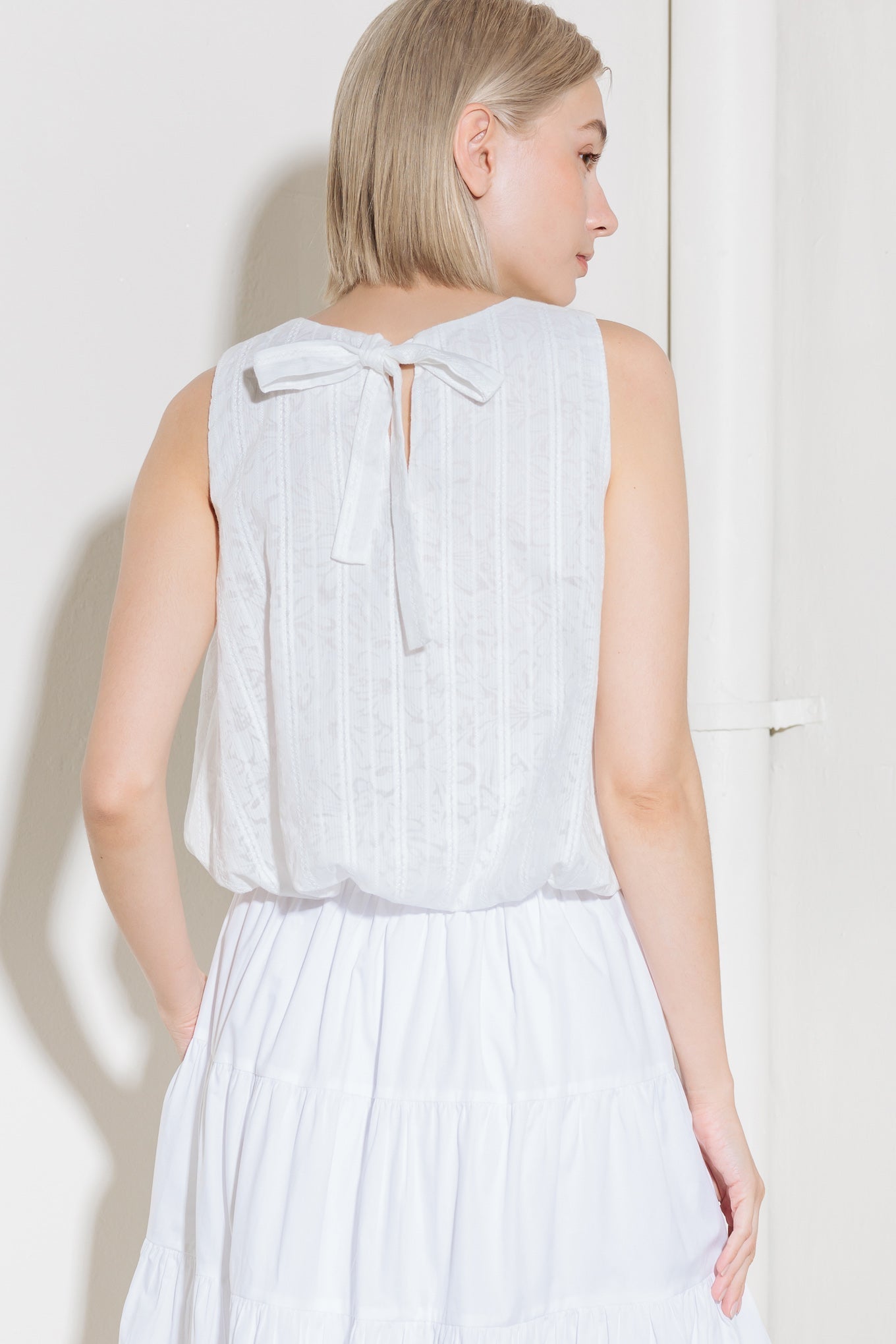 TIMELESS WITH EDGE WOVEN LACE TOP Flying Tomato