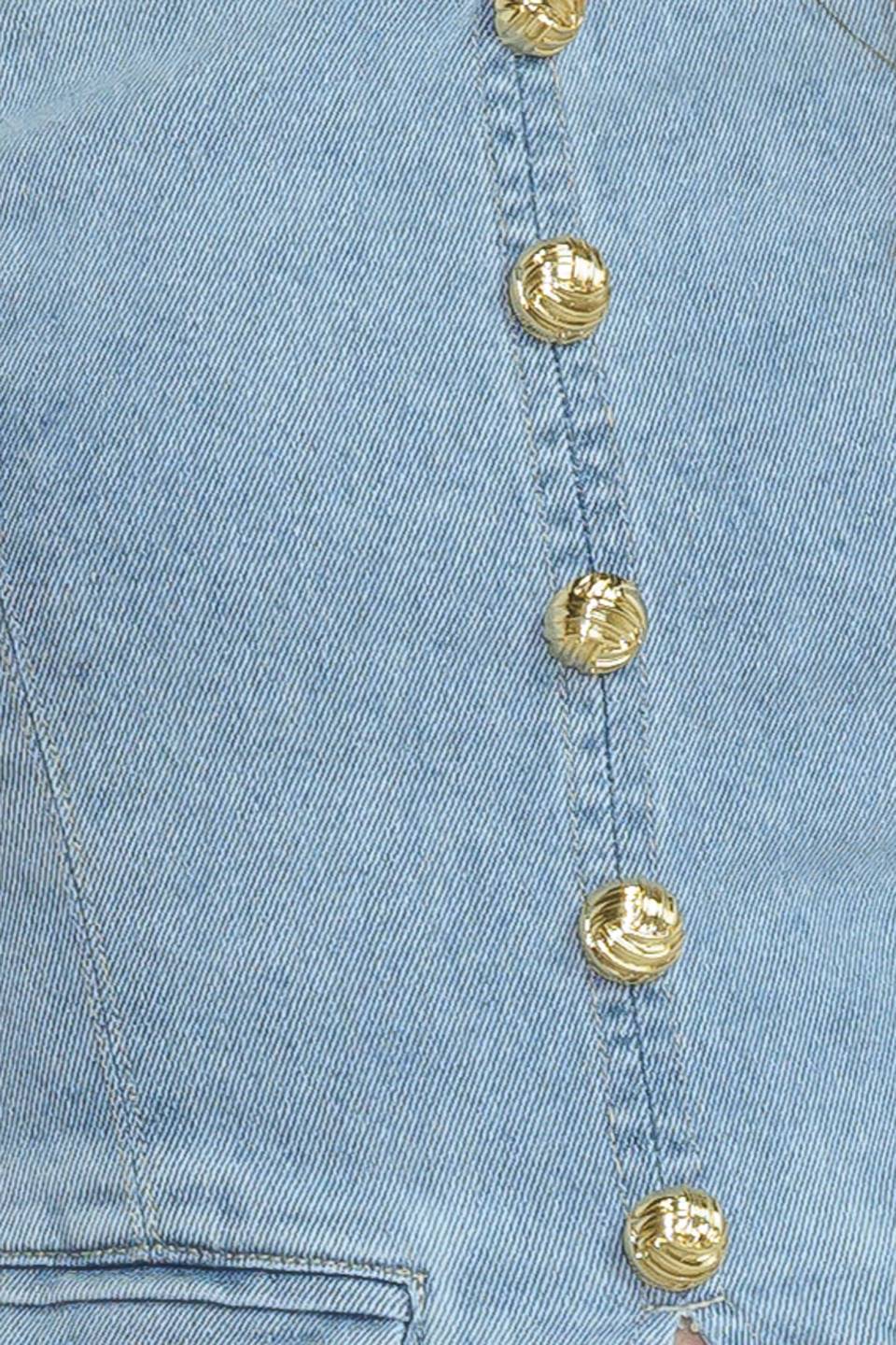 ANGEL WINGS AND CHAMOMILE DENIM TOP Flying Tomato