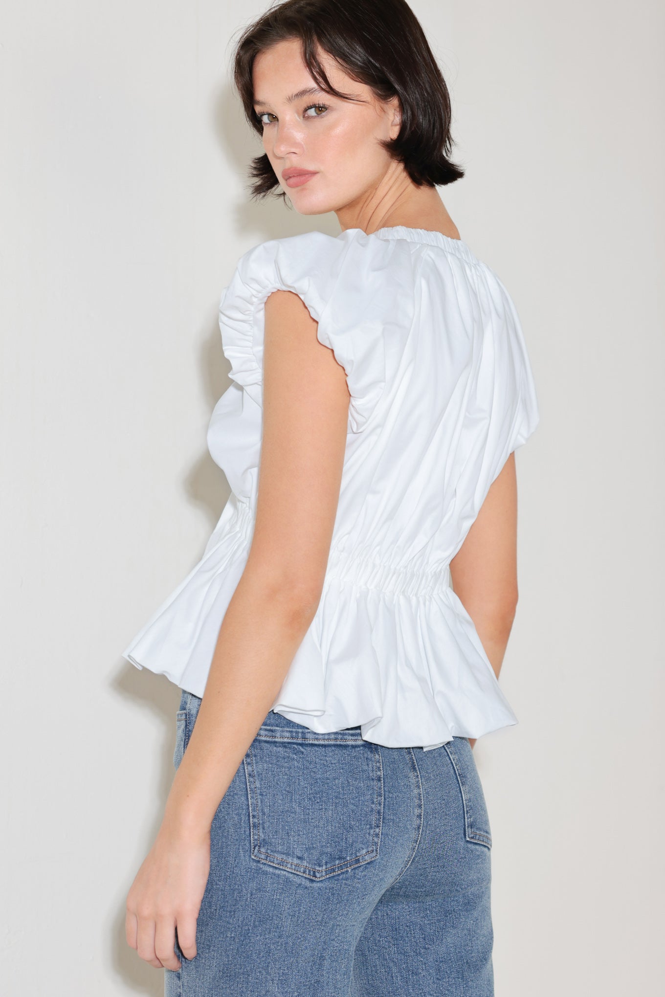 SCARLET COUNTRY GIRL WOVEN TOP Flying Tomato