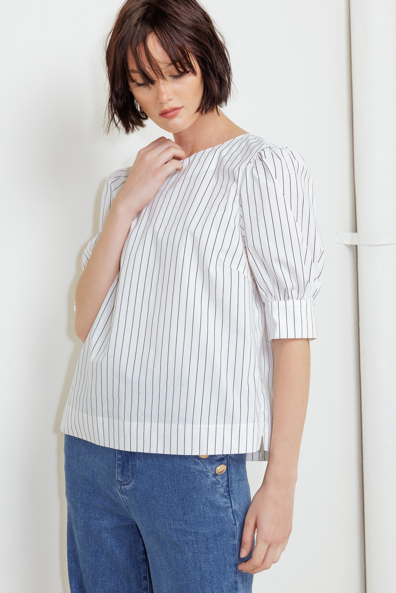 COCOON HOUR WHITE WOVEN TOP Flying Tomato