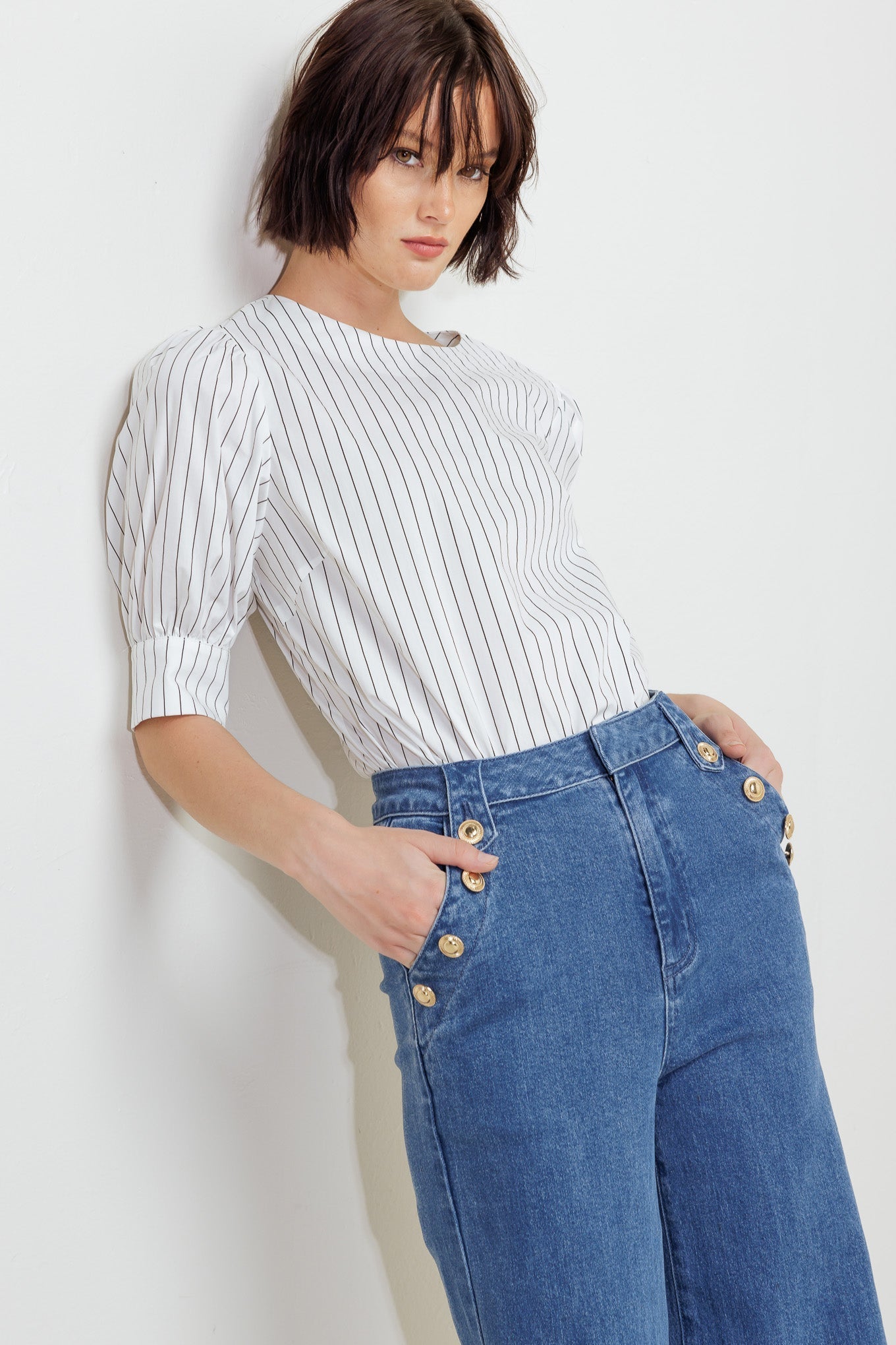 COCOON HOUR WHITE WOVEN TOP Flying Tomato