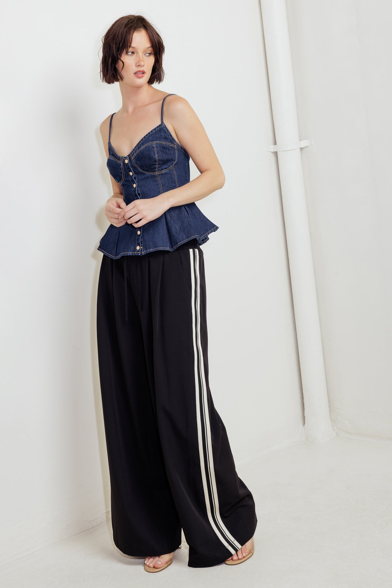 SILENT AUTHORITY DENIM CAMI TOP Flying Tomato