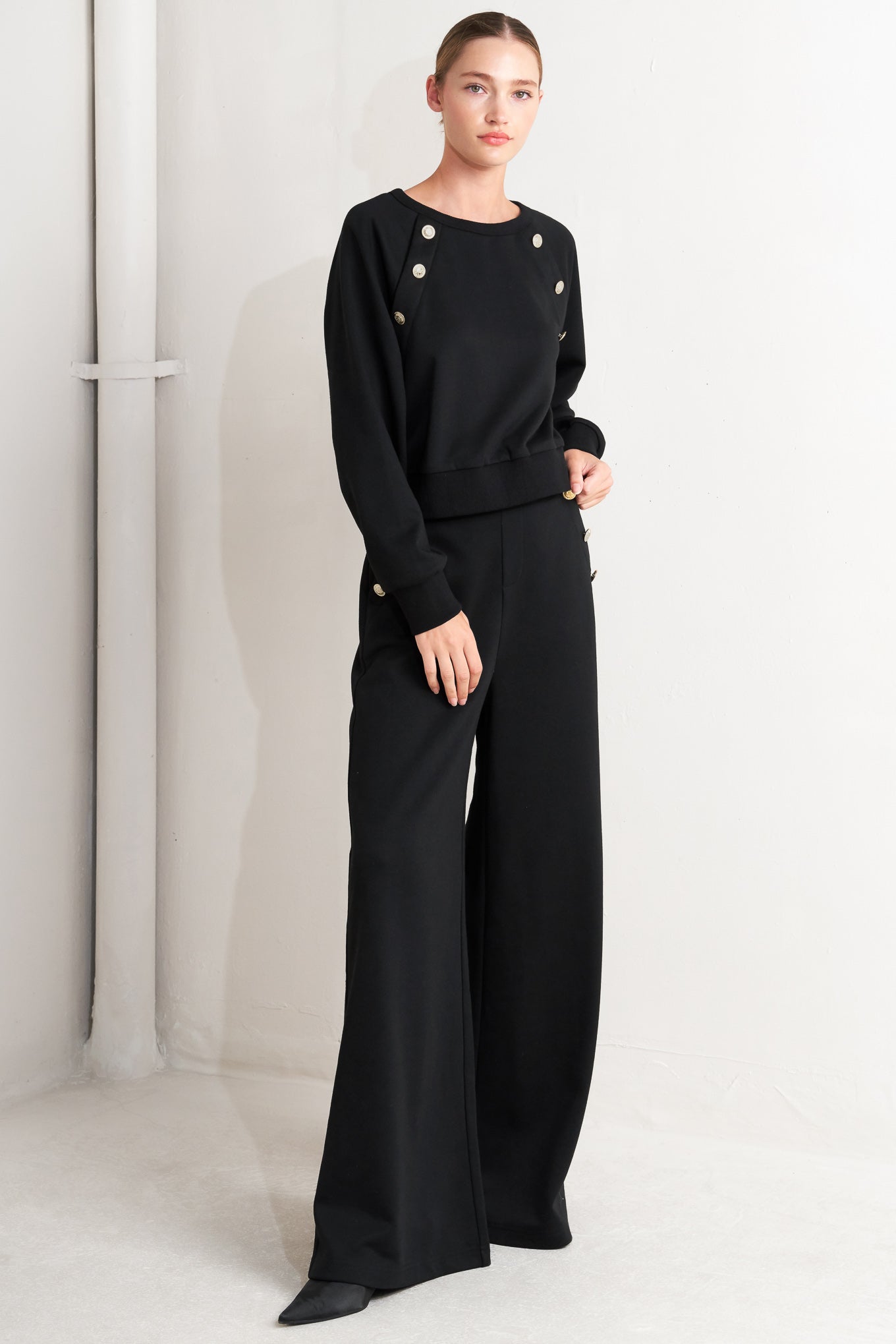 BLACK REGIMENT WOVEN TOP Flying Tomato