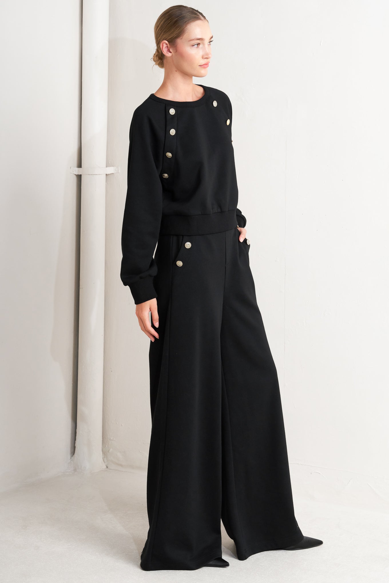 BLACK REGIMENT WOVEN TOP Flying Tomato