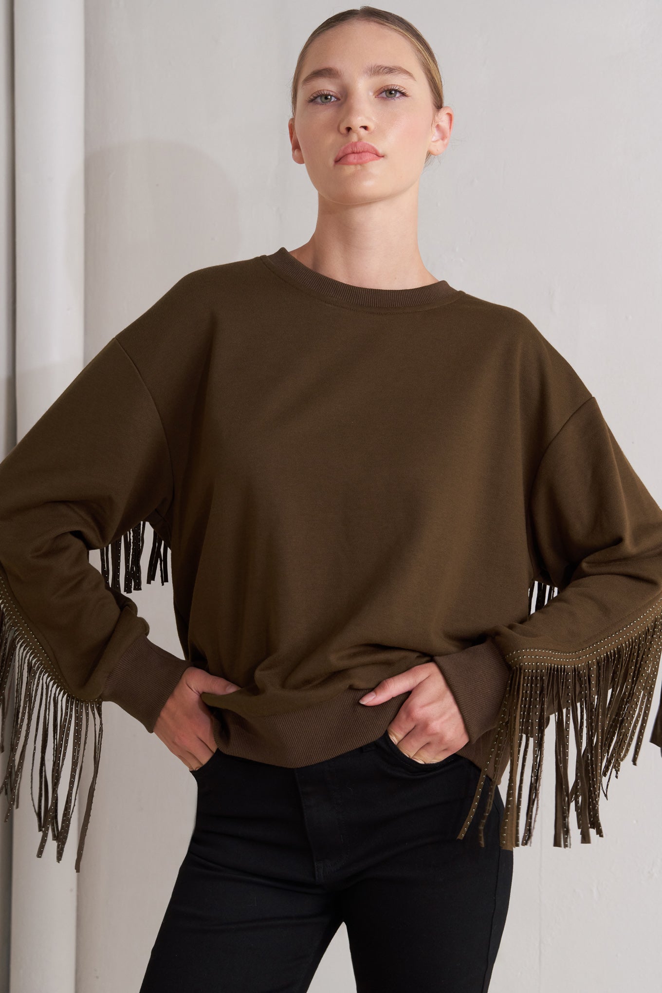 FRINGE CITY PULLOVER KNIT TOP Flying Tomato