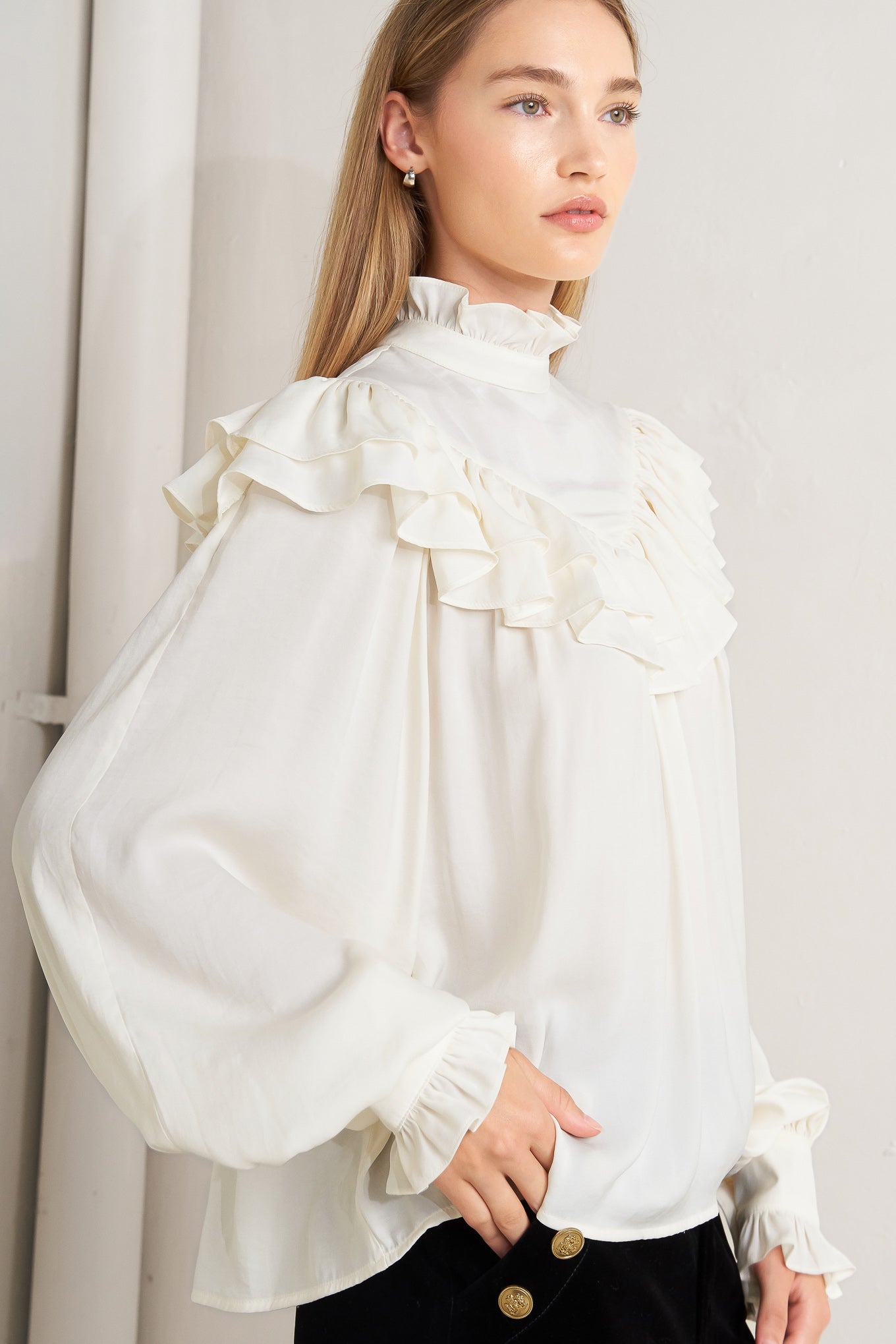 EDWARDIAN WALTZ WOVEN TOP Flying Tomato